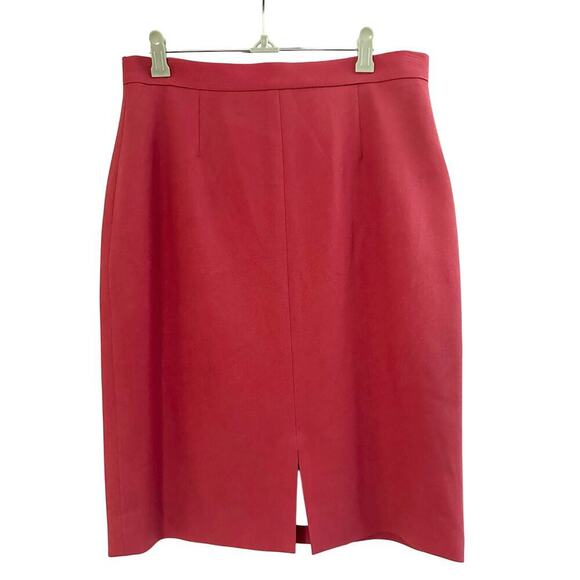 IRIS SETLAKWE Coral Red Knee-Length Pencil Skirt Classic Executive - Sz 4 - Picture 1 of 3